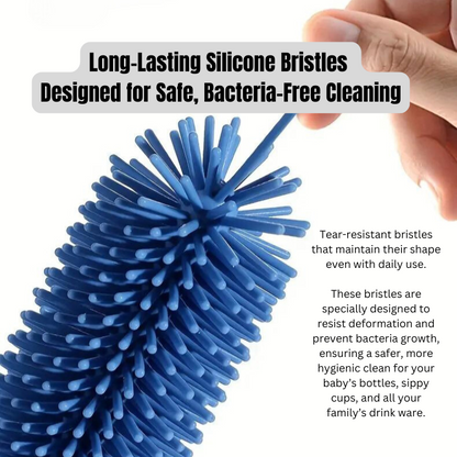 3-in-1 Silicone Bottle Cleaning Brush - Perfect for Baby Bottles, Straws, Bowls & Water Bottles